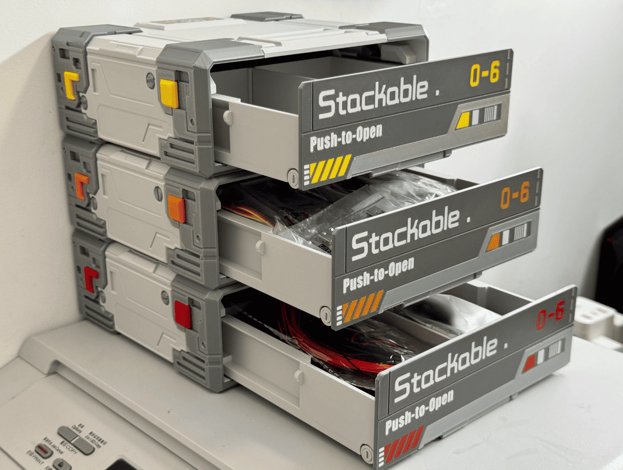 3d printed gadgets_1_stackable drawer